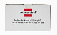 Brennenstuhl 1154430 Buitenstopcontact 2-voudig Zwart, Groen Met grondspies - thumbnail