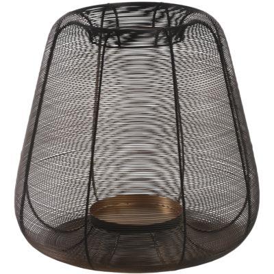 PTMD windlicht jaden xl zwart 40 cm | 2 stuks