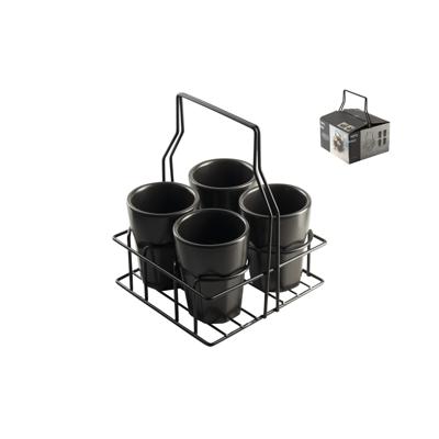 Gusta rekje met 4 vier mokken zwart