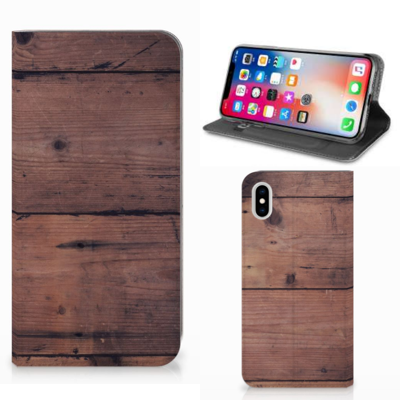 Apple iPhone Xs Max Book | Wallet Case | Old Wood Apple iPhone Xs Max Book | Wallet Case | Old Wood