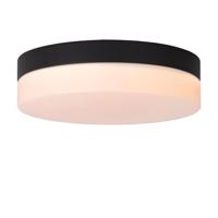 Lucide BISKIT - Plafonnière Badkamer - Ø 23 cm - LED - 1x12W 2700K - IP44 - Bewegingssensor - Zwart - thumbnail