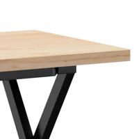 Salontafel X-frame 100x50x45,5 cm grenenhout en staal - thumbnail