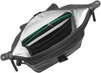 Basil soho nordlicht fietsrugzak - zwarte moderne rugzak met led-verlichting voor dames/heren/elektrische fiets - waterdicht - 17l - zwart - thumbnail