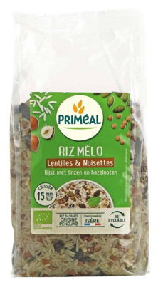 Primeal Rijst linzen en hazelnoten bio 500 Gram