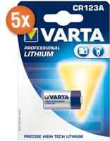 Voordeelpak van 5 x Varta Photo Lithium batterijen CR123A - thumbnail