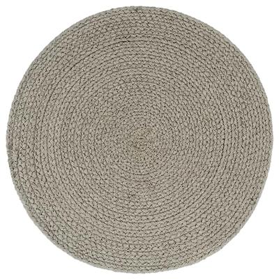 Placemats 6 st rond 38 cm katoen effen grijs Placemats 6 st rond 38 cm katoen effen grijs