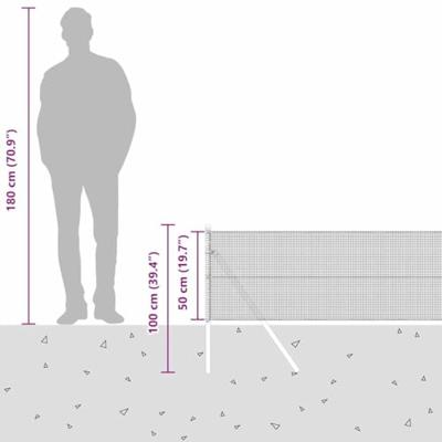 VidaXL Afrasteringspaal groen 10 x 0,5 m (12 x 12 mm mesh) staal
