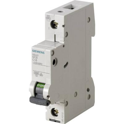 Zekeringautomaat 1-polig 16 A 230 V, 400 V Siemens 5SL61167 Zekeringautomaat 1-polig 16 A 230 V, 400 V Siemens 5SL61167