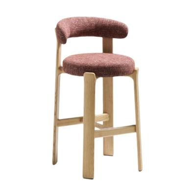 Kave Home Granite barkruk H75 chenille Terra/naturel