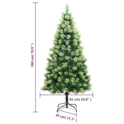 VidaXL Kunstkerstboom met scharnieren en standaard 180 cm VidaXL Kunstkerstboom met scharnieren en standaard 180 cm