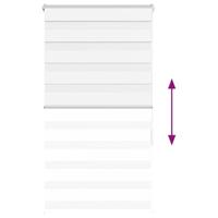 VidaXL Zebra rolgordijn 75x150 cm stofbreedte 70,9 cm polyester wit - thumbnail