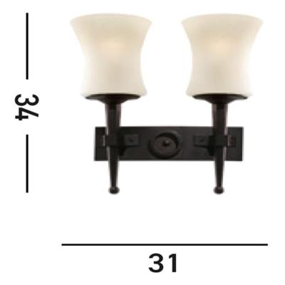 Searchlight Kasteel wandlampCartwheel - 0812-2BK