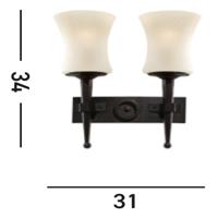 Searchlight Kasteel wandlampCartwheel - 0812-2BK - thumbnail