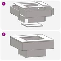 Vuurkorf Zwart 60 x 60 x 30 cm Koudgewalst staal - thumbnail