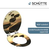 MDF WC-bril SEA STONE met soft-close lange levensduur: extreem onbreekbaar en krasbestendig comfort en functie: geruisloos sluiten dankzij de automatische valrem eenvoudig schoon te maken dankzi - thumbnail