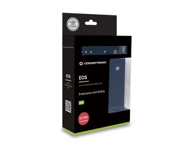 Conceptronic cnb90t15 universal notebook charger 90w incl. 15 charging tips, notebook, indoor, 90 w,