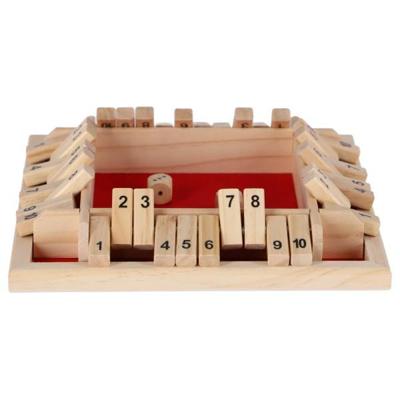 Overige Merken Houten shut the box voor 4 spelers