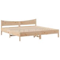 Bedframe met hoofdbord massief grenenhout 180x200 cm - thumbnail