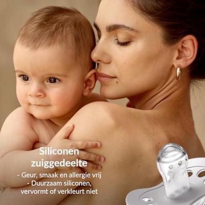 Difrax LOVI Dynamic Pacifier 0-3 Months Botanic Blue Green - Fopspeen Difrax LOVI Dynamic Pacifier 0-3 Months Botanic Blue Green - Fopspeen