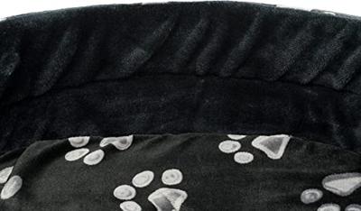 TRIXIE HONDENMAND JIMMY OVAAL ZWART MET POOTPRINT 85X75 CM - thumbnail