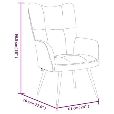 Relaxstoel met voetenbank fluweel zwart