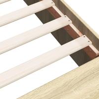 Bedframe bewerkt hout sonoma eikenkleurig 180x200 cm - thumbnail