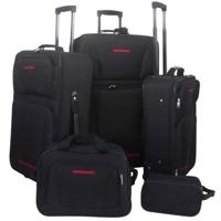 VidaXL Reisbagage set zwart 5-delig - thumbnail