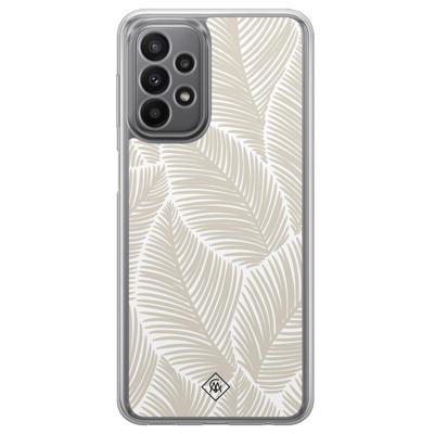 Samsung Galaxy A23 hybride hoesje - Palmy leaves beige Samsung Galaxy A23 hybride hoesje - Palmy leaves beige