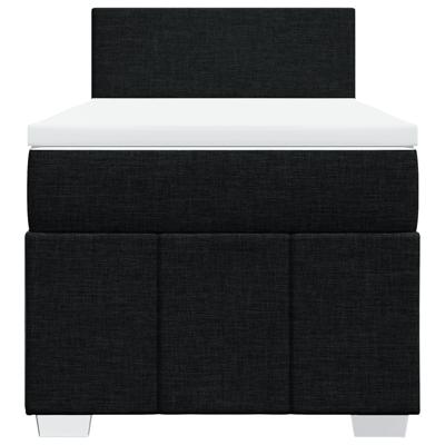 Boxspring met matras stof zwart 100x200 cm - thumbnail