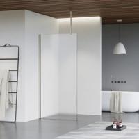 Fortifura Galeria inloopdouche - 80x200cm - mat glas - plafondarm - Geborsteld RVS PVD (RVS) SW797925/SW797908/SW804544 - thumbnail