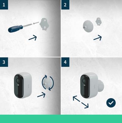 ARLO Surveillance Camera Pack 3 Essentiële 2k-camera's + 3 Zonnepanelen - thumbnail
