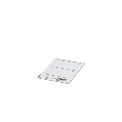 Phoenix Contact 0828787 US-EMSP (75,6X54) Apparaatmarkering Montagemethode: Schroeven, Nieten Markeringsvlak: 74.50 x 53.70 mm Wit Aantal markeringen: 20 10