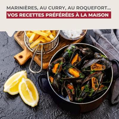 Geëmailleerde mosselpan - Geschikt voor alle kookplaten, inclusief inductie - FACKELMANN - 20,5 x 26 x 17,5 cm - Zwart