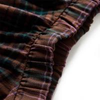 Kinderrok geruit patroon 92 cognackleurig - thumbnail