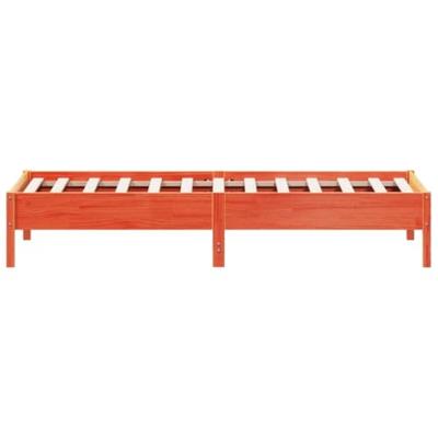 Bedframe massief grenenhout wasbruin 100x200 cm