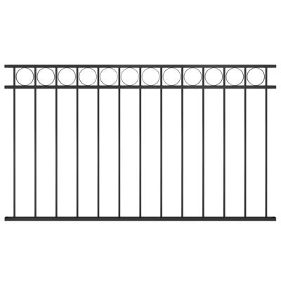 Schuttingpaneel staal 1,7x0,8 m zwart Schuttingpaneel staal 1,7x0,8 m zwart