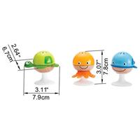 Hape rammelaars dieren met zuignap, 3st. - thumbnail