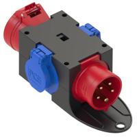 PCE CEE-Kompakt-Vert,IP44,m.Büg. CEE-St.?,16A,5p, 2xSSD 9430402 CEE-stroomverdeler 400 V 16 A - thumbnail