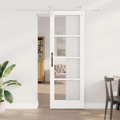 Schuifdeur Wit 73.5 x 211 cm Hout en metaal