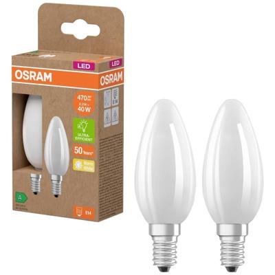 OSRAM HOMELIGHTING 4099854253805 LED-lamp Energielabel A (A - G) E14 Kaars 2.2 W = 40 W Warmwit (Ø x h) 35 mm x 35 mm 2 stuk(s)
