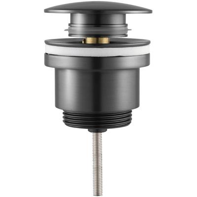 Clickwaste Afvoerplug - Leoni Clis - Messing - PVD - Gunmetal Grijs Clickwaste Afvoerplug - Leoni Clis - Messing - PVD - Gunmetal Grijs