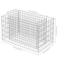 Gabion plantenbak verhoogd 90x50x50 cm gegalvaniseerd staal - thumbnail
