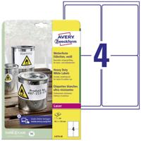 Etiket avery l4774-20 99.1x139mm wit 80st - thumbnail