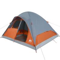 VidaXL Koepeltent 6-persoons waterdicht oranje - thumbnail