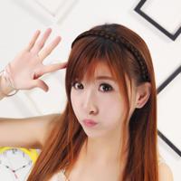 Pruik twist vlecht sieraden hoofdband haar gesp (donker bruin) - thumbnail