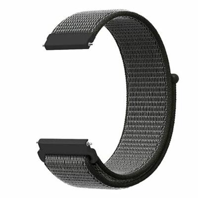 Garmin Venu 2 & 3 - Sport Loop nylon bandje - Donkergroen met grijze band Garmin Venu 2 & 3 - Sport Loop nylon bandje - Donkergroen met grijze band