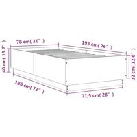 Bedframe met LED-verlichting bewerkt hout grijs sonoma 75x190cm - thumbnail