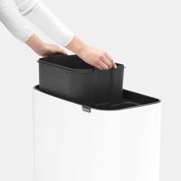 Brabantia Bo touch bin 11+23 liter white - thumbnail