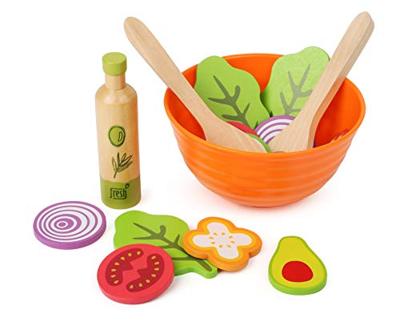 Small Foot - houten speeleten salade speelset, 15dlg, Small Foot - houten speeleten salade speelset, 15dlg,
