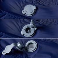 VidaXL Kampeermatras met kussen zelfopblazend 1-persoons marineblauw - thumbnail